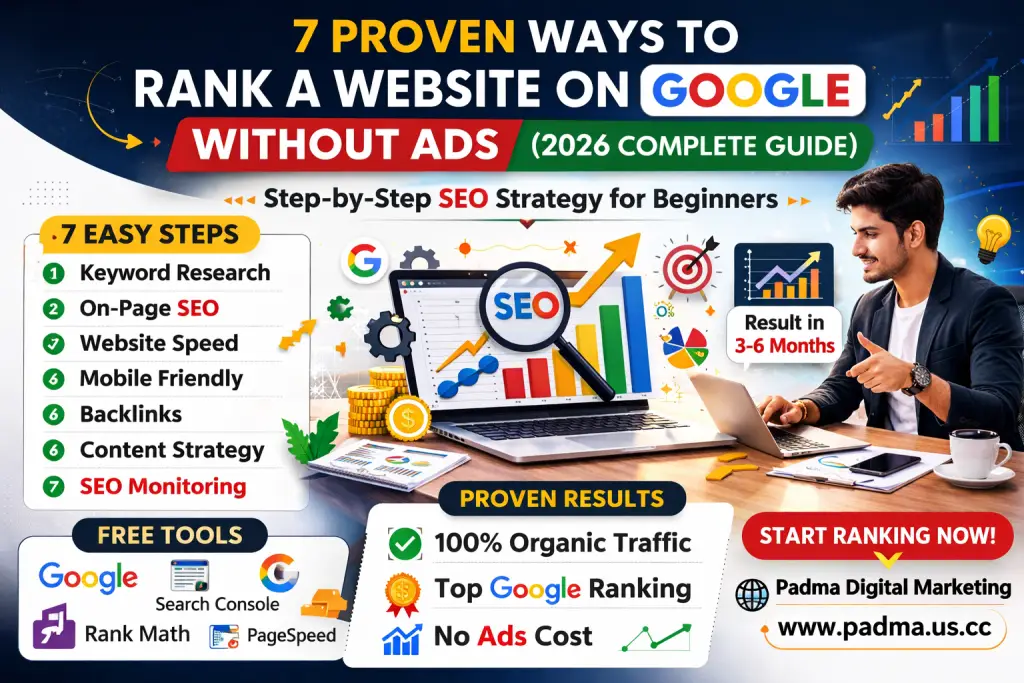 How to rank a new Website on Google without Ads.